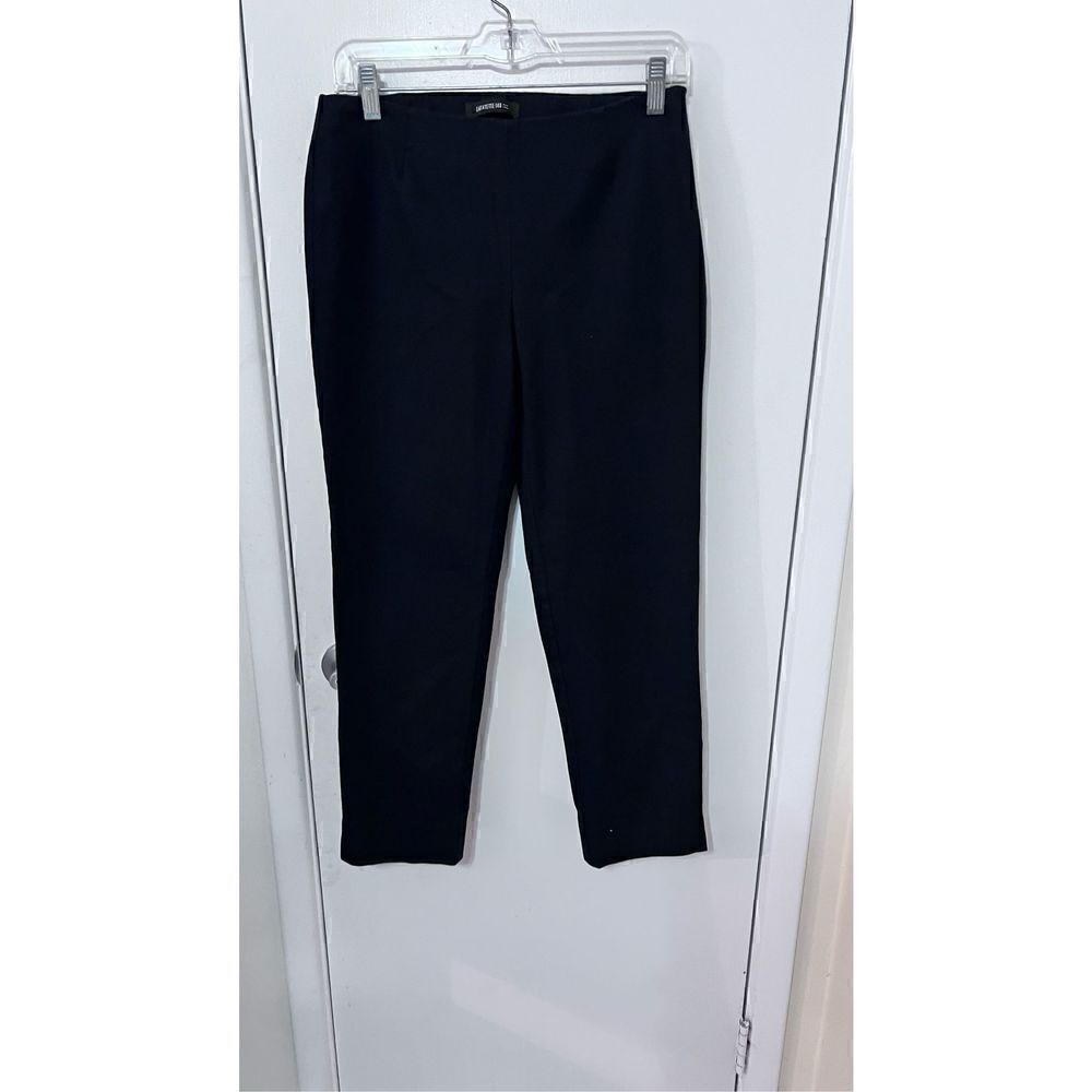 LAFAYETTE 148 NEW YORK BLACK SIDE ZIP STRETCH PANTS WOMENS SIZE 12